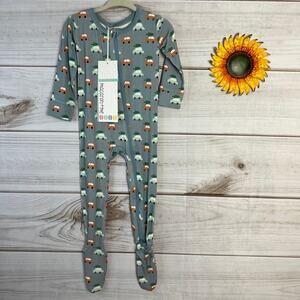 macaron + me bamboo christmas vacation footie‎ pajamas 18-24M